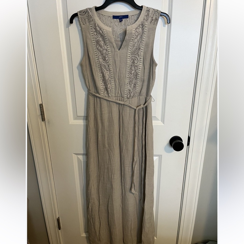 Apt. 9 Taupe Sleeveless Maxi Dress